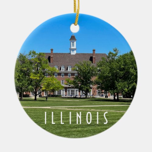 Urbana Champaign Illinois Ceramic Ornament