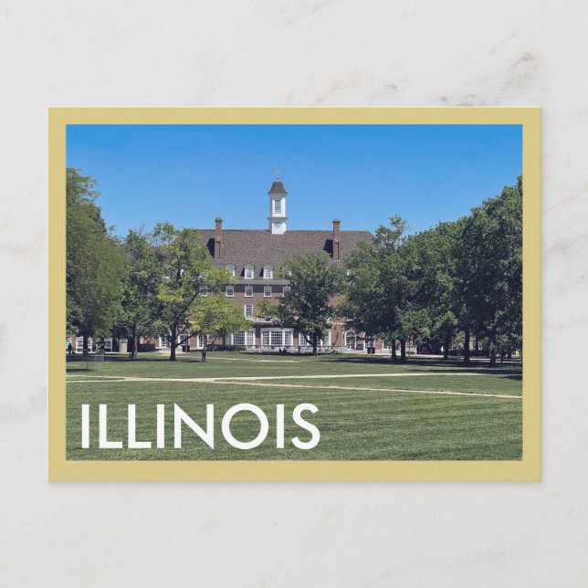Urbana Champaign Illinois Vintage Travel Postcard (Front)