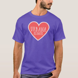 Urbana Illinois Cute Heart T-Shirt