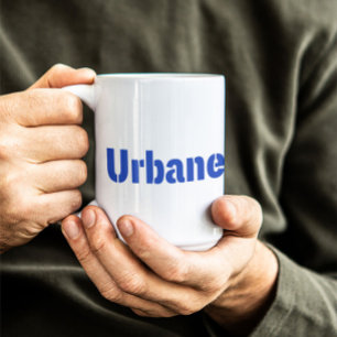 Urbane Cool Font Wording for a Charming Man Coffee Mug