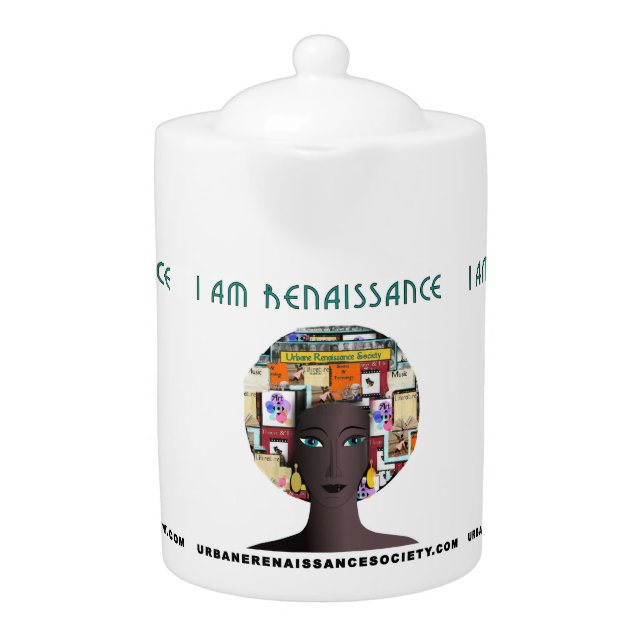 Urbane Renaissance Society Teapot White (Front)