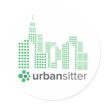 UrbanSitter Round Sticker - 3", Sheet of 6, Glossy