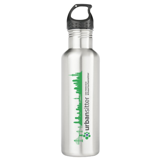 UrbanSitter SF (24 oz), Stainless Steel Water Bottle (Front)