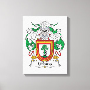 Urbina Family Crest Canvas Print
