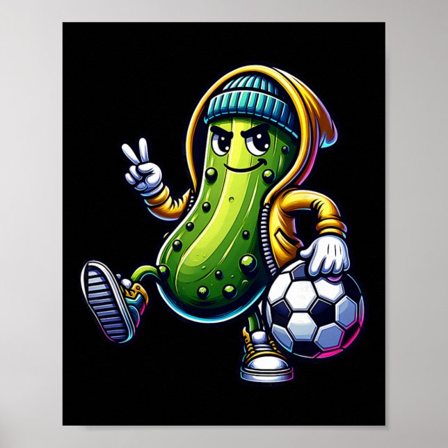 Urbyn Pickle Soccer Player Cool Cartoon Vibes  Poster (Front)