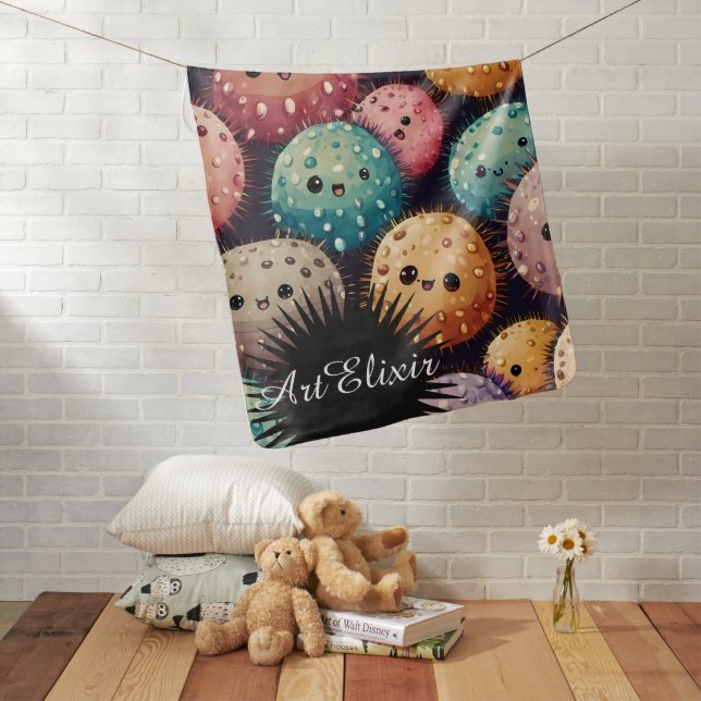 Urchin Unique Print Baby Blanket (In Situ)