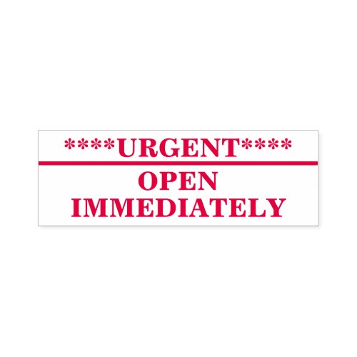 URGENT OPEN IMMEDIATELY Self Inking Stamp