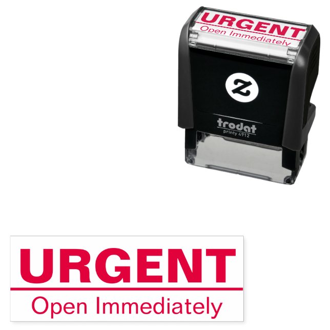 Urgent Open Immediately Text Template Self-inking Stamp (In Situ)