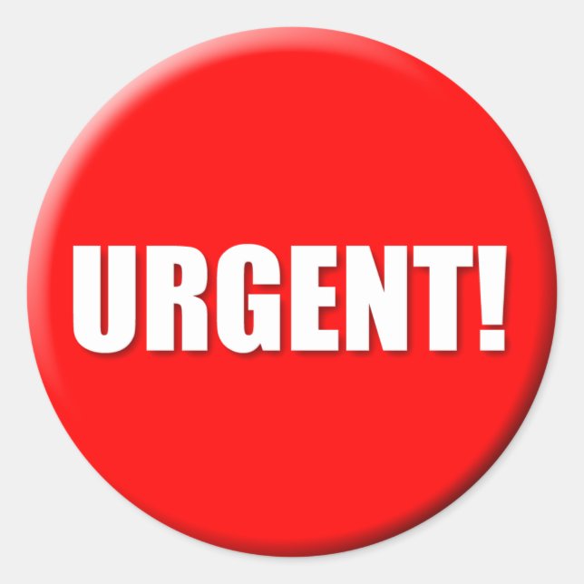 Urgent Sticker (Large) (Front)