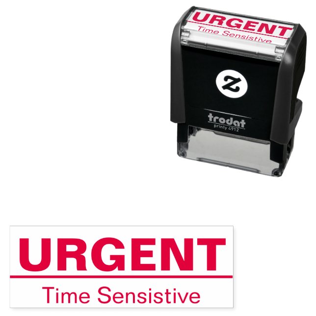 Urgent Time Sensitive Text Template Self-inking Stamp (In Situ)