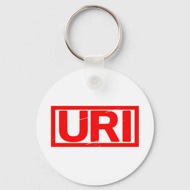 Uri Stamp Keychain (Front)