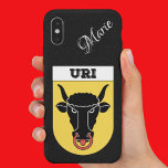 Uri, Switzerland Coat of Arms | Black Glitter  Samsung Galaxy S22 Case<br><div class="desc">Uri, Switzerland Coat of Arms on fine black glitter background | Handwritten Name Samsung Galaxy S22 Case. Looking for a unique phone case? Show off your love for the Swiss canton with this unique and eye-catching design featuring the iconic emblem. Made from durable materials, this phone case offers superior protection...</div>