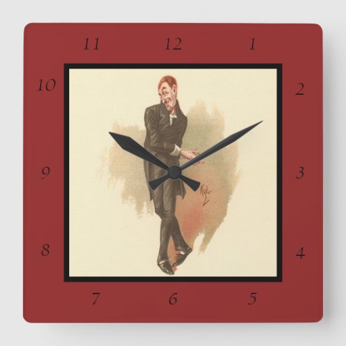 Uriah Heep by Kyd from Dickens David Copperfield Square Wall Clock