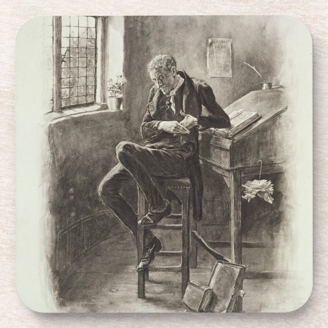 Uriah Heep, from 'Charles Dickens: A Gossip about Drink Coaster (Front)