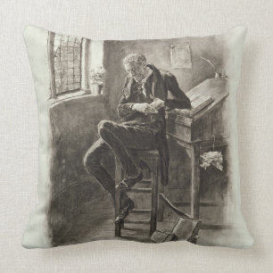 Uriah Heep, from 'Charles Dickens: A Gossip about Throw Pillow