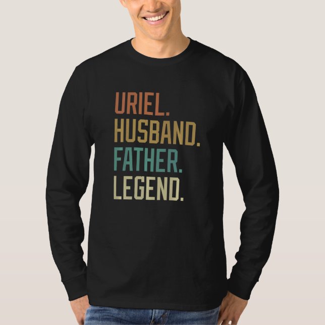 Uriel Husband Father Legend Father's Day Retro T-Shirt (Front)