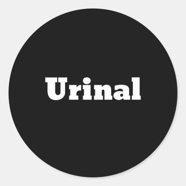 Urinal Classic Round Sticker (Front)
