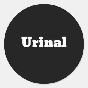 Urinal Classic Round Sticker