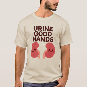 Urine Good Hands – Cute Smiling Kidney Design T-Shirt