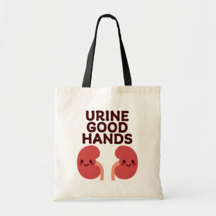 Urine Good Hands – Cute Smiling Kidney Design Tote Bag