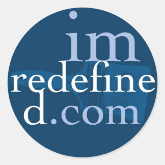 URL Brush Sticker, Small Classic Round Sticker