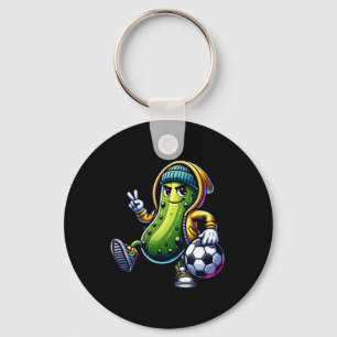 Urn Pickle Soccer Player Cool Cartoon Vibes Keychain