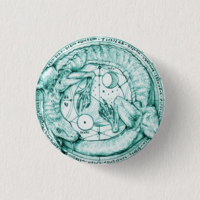 uroboro alquimico pinback button (Front)