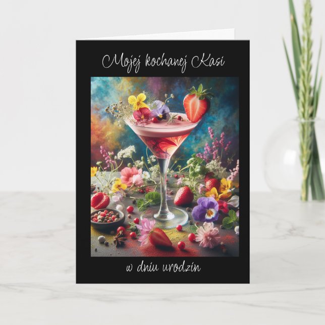 Urodziny - Personalized Polish birthday card  (Front)