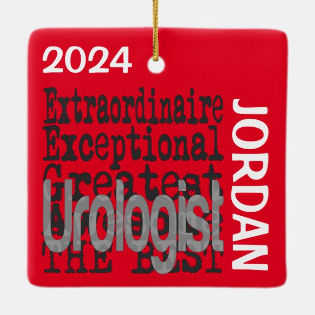 Urologist Extraordinaire CUSTOM Ceramic Ornament (Back)