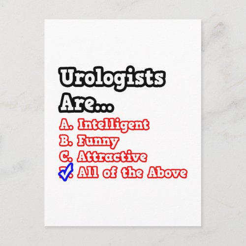 Urologist QuizJoke Postcard