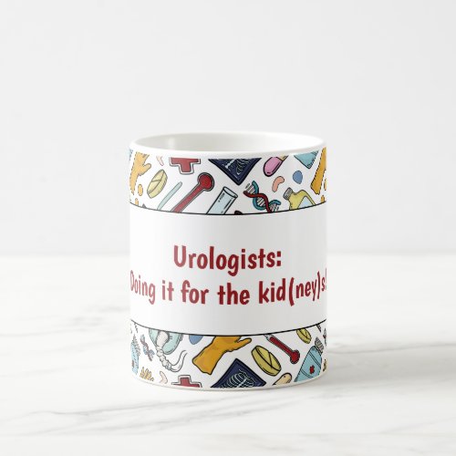 Urologist renal medical pun doctor pattern gift coffee mug