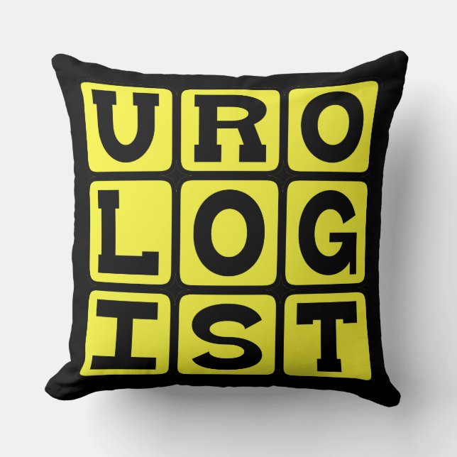Urologist, Specialist in Urinary Tract System Throw Pillow (Front)