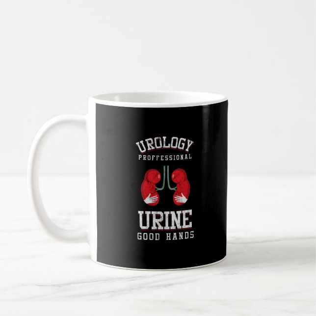 Urologist Urine Good Hands Urology Puns Urology Coffee Mug (Left)