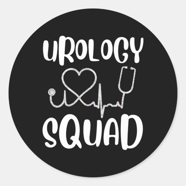 Urology Squad Urologist Nurse Doctor Classic Round Sticker (Front)