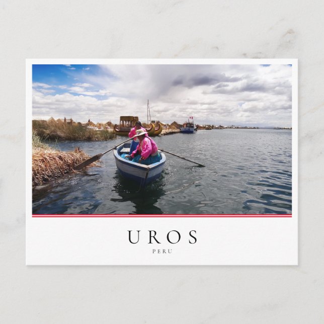 Uros islands on Lake Titicaca, Peru  Postcard (Front)
