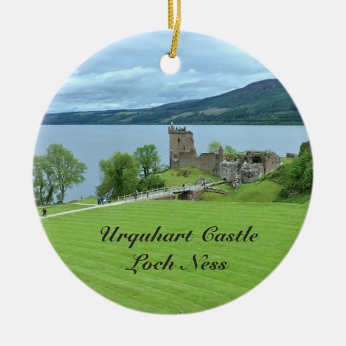 Urquhart Castle Loch Ness Scotland Landscape Photo Ceramic Ornament