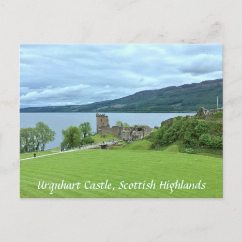 Urquhart Castle overlooking Loch Ness in Highlands Postcard