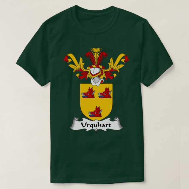 Urquhart Coat of Arms Family Crest  T-Shirt (Design Front)