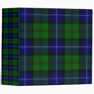 Urquhart tartan blue green plaid 3 ring binder
