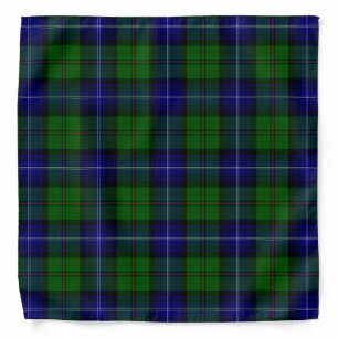 Urquhart tartan blue green plaid bandana