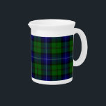 Urquhart tartan blue green plaid beverage pitcher<br><div class="desc">Urquhart clan tartan blue green plaid</div>