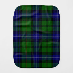 Urquhart tartan blue green plaid burp cloth