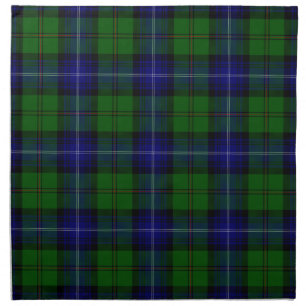 Urquhart tartan blue green plaid cloth napkin