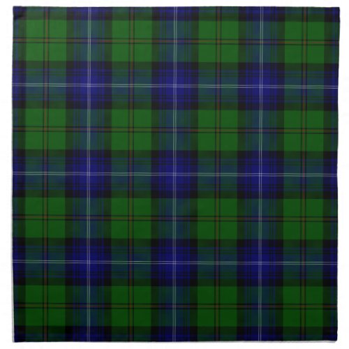 Urquhart tartan blue green plaid cloth napkin