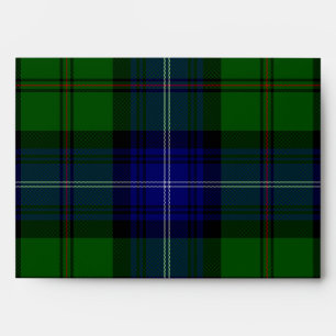 Urquhart tartan blue green plaid envelope