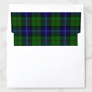 Urquhart tartan blue green plaid envelope liner