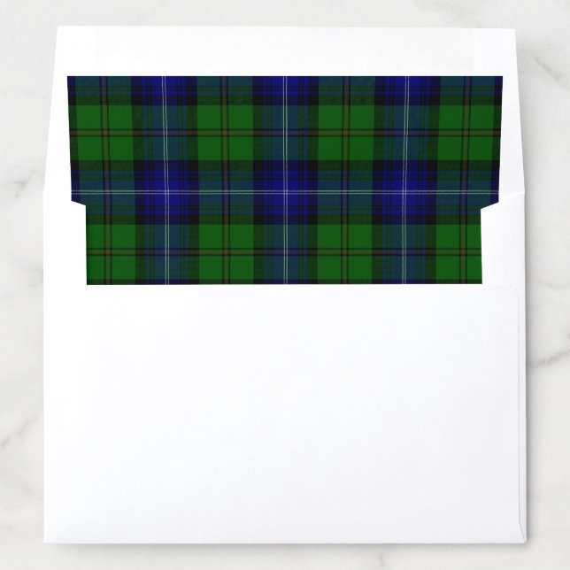 Urquhart tartan blue green plaid envelope liner (In Envelope)