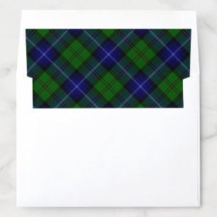 Urquhart tartan blue green plaid envelope liner
