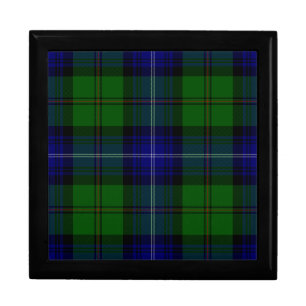Urquhart tartan blue green plaid gift box