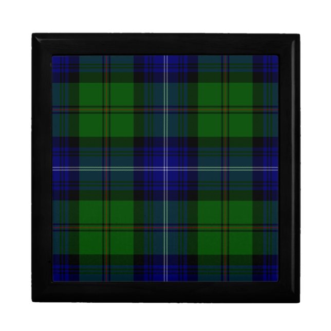 Urquhart tartan blue green plaid gift box (Front)
